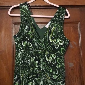 Retro green maxi dress